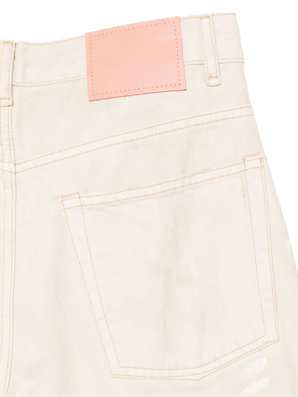 Acne Studios Vaqueros Con Parche Del Logo - Neutro 