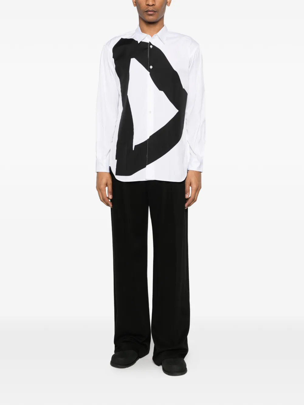 Comme Des Garçons Shirt Overhemd met abstracte print Wit