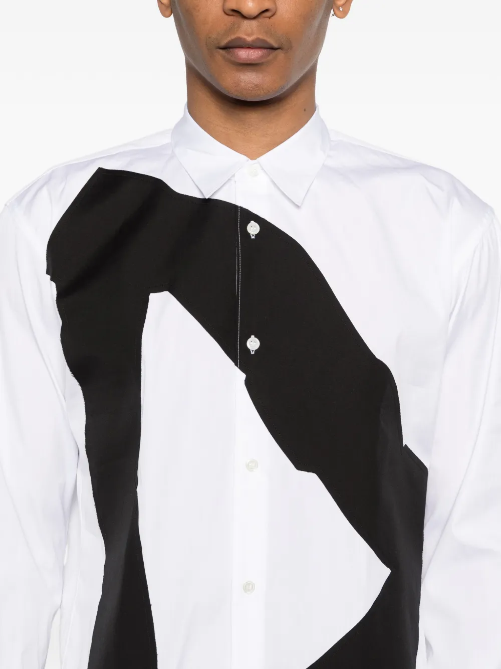 Comme Des Garçons Shirt Overhemd met abstracte print Wit