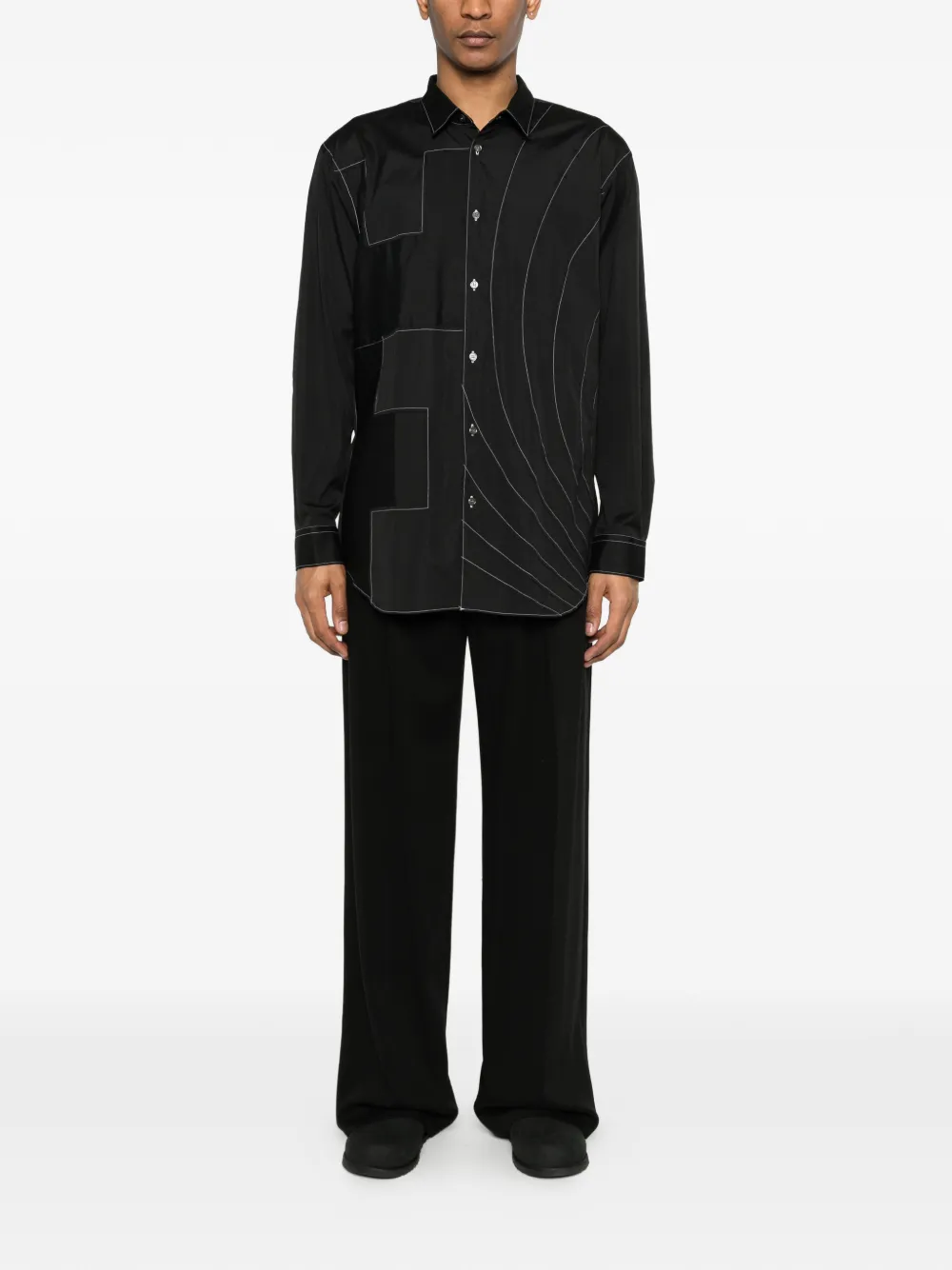Comme Des Garçons Shirt Overhemd met knopen Zwart