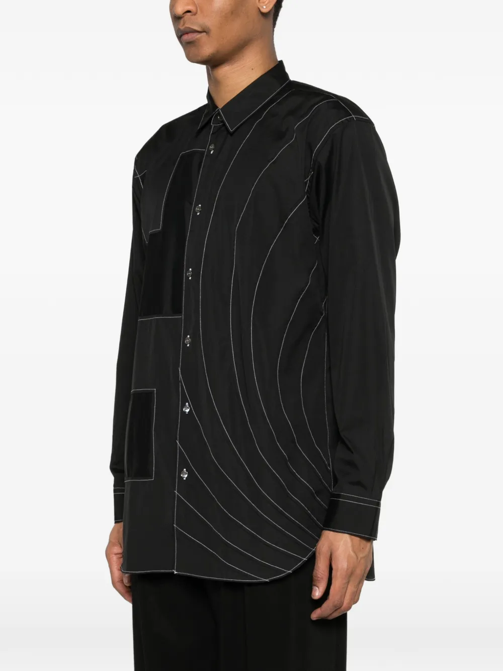 Comme Des Garçons Shirt Overhemd met knopen Zwart