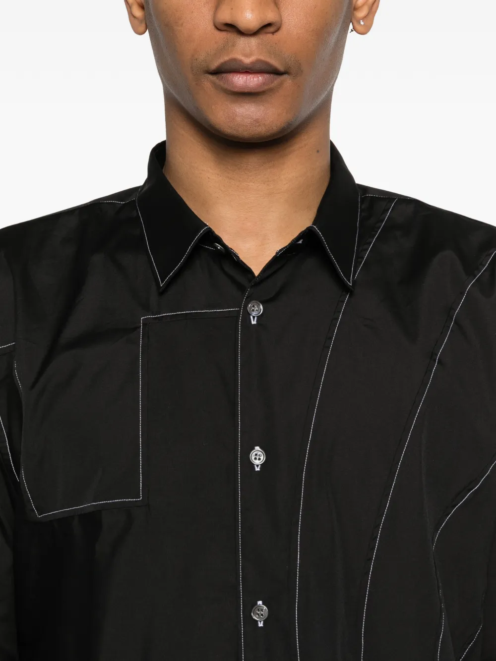 Comme Des Garçons Shirt Overhemd met knopen Zwart