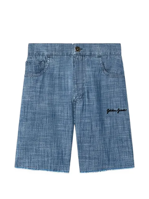 Golden Goose Kids short à bords francs