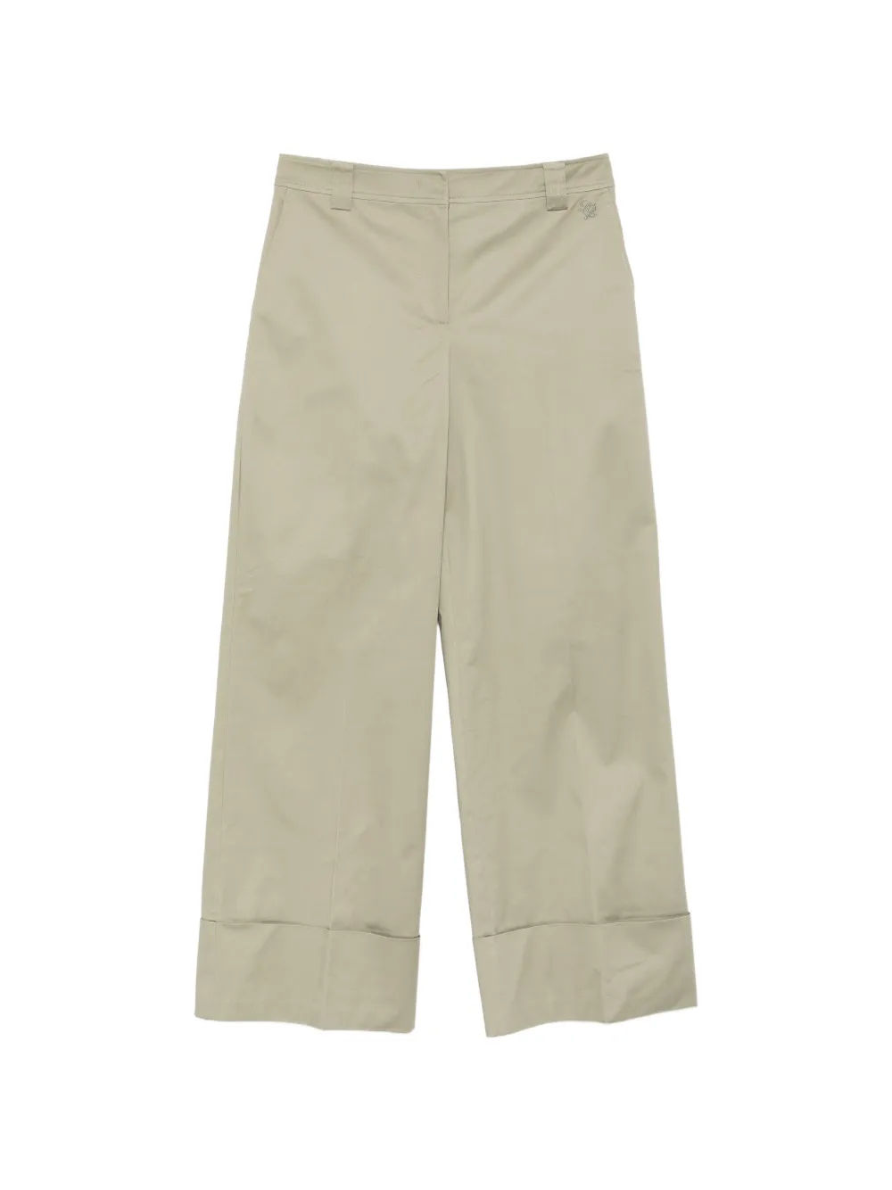 Liu •jo Logo-embroidered Trousers In Gray