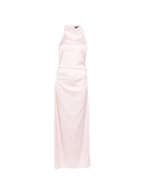 ROTATE BIRGER CHRISTENSEN halterneck ruched maxi dress