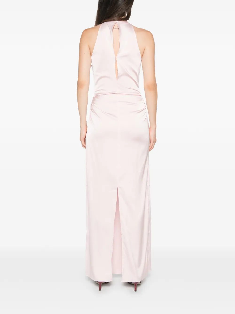 ROTATE BIRGER CHRISTENSEN Maxi-jurk met halternek Roze