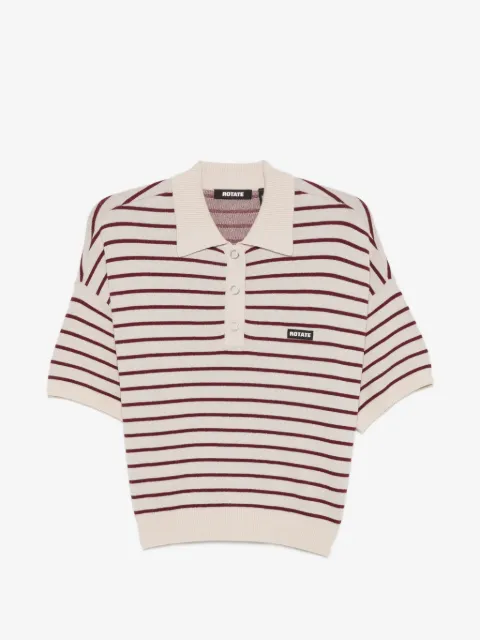 ROTATE BIRGER CHRISTENSEN striped short-sleeve polo top