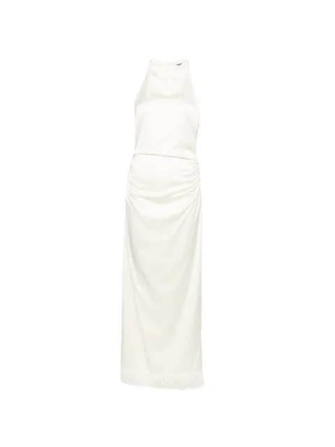 ROTATE BIRGER CHRISTENSEN lace-trim ruched maxi dress