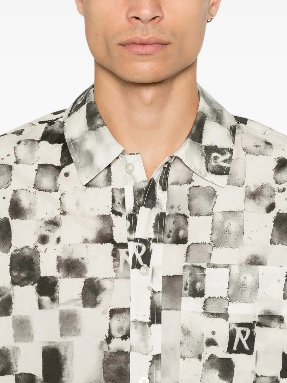 Represent Pool Side Checkerboard-print Shirt In Multi