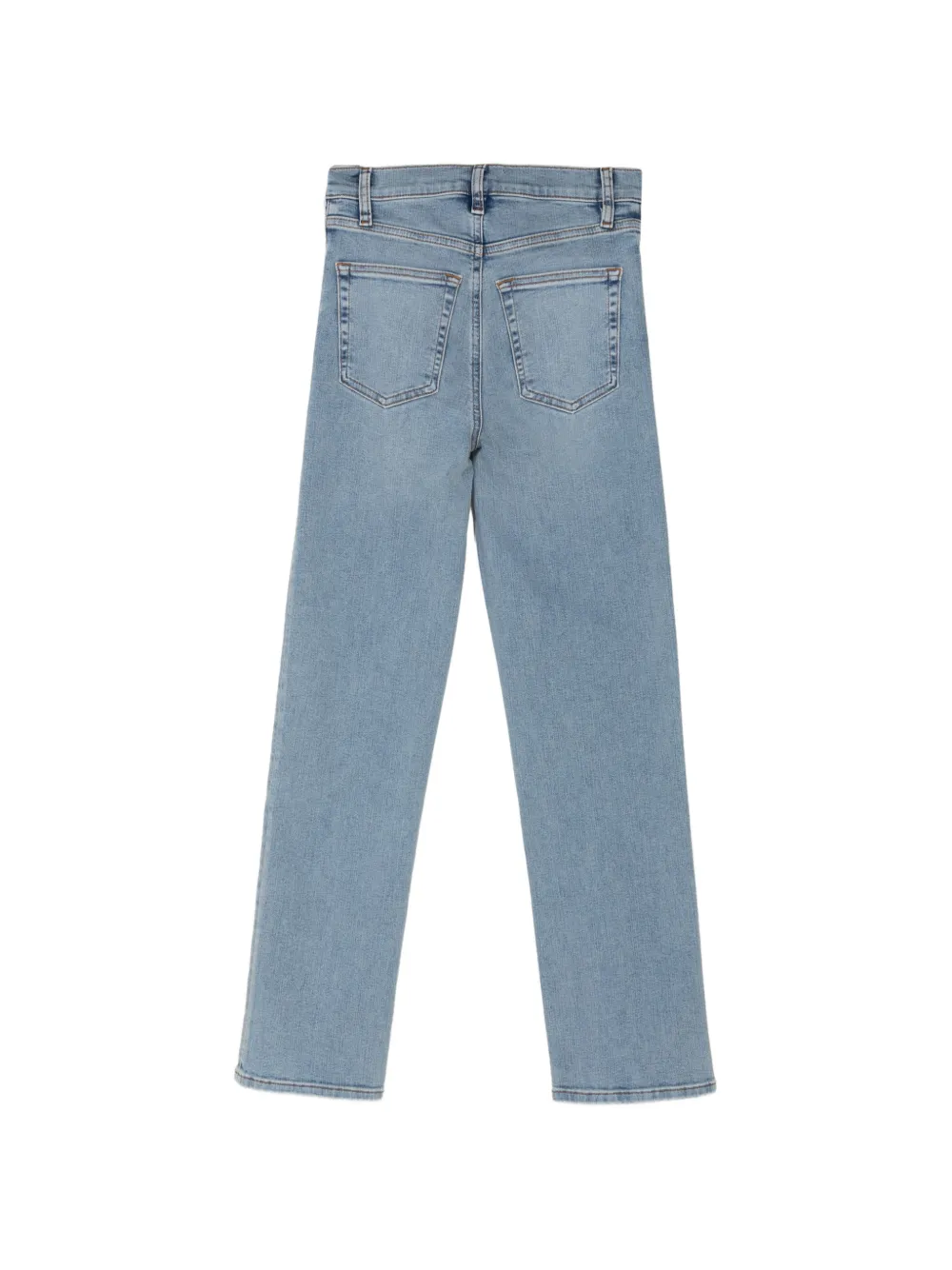  Frame Button-fastening Straight Jeans - Blue 