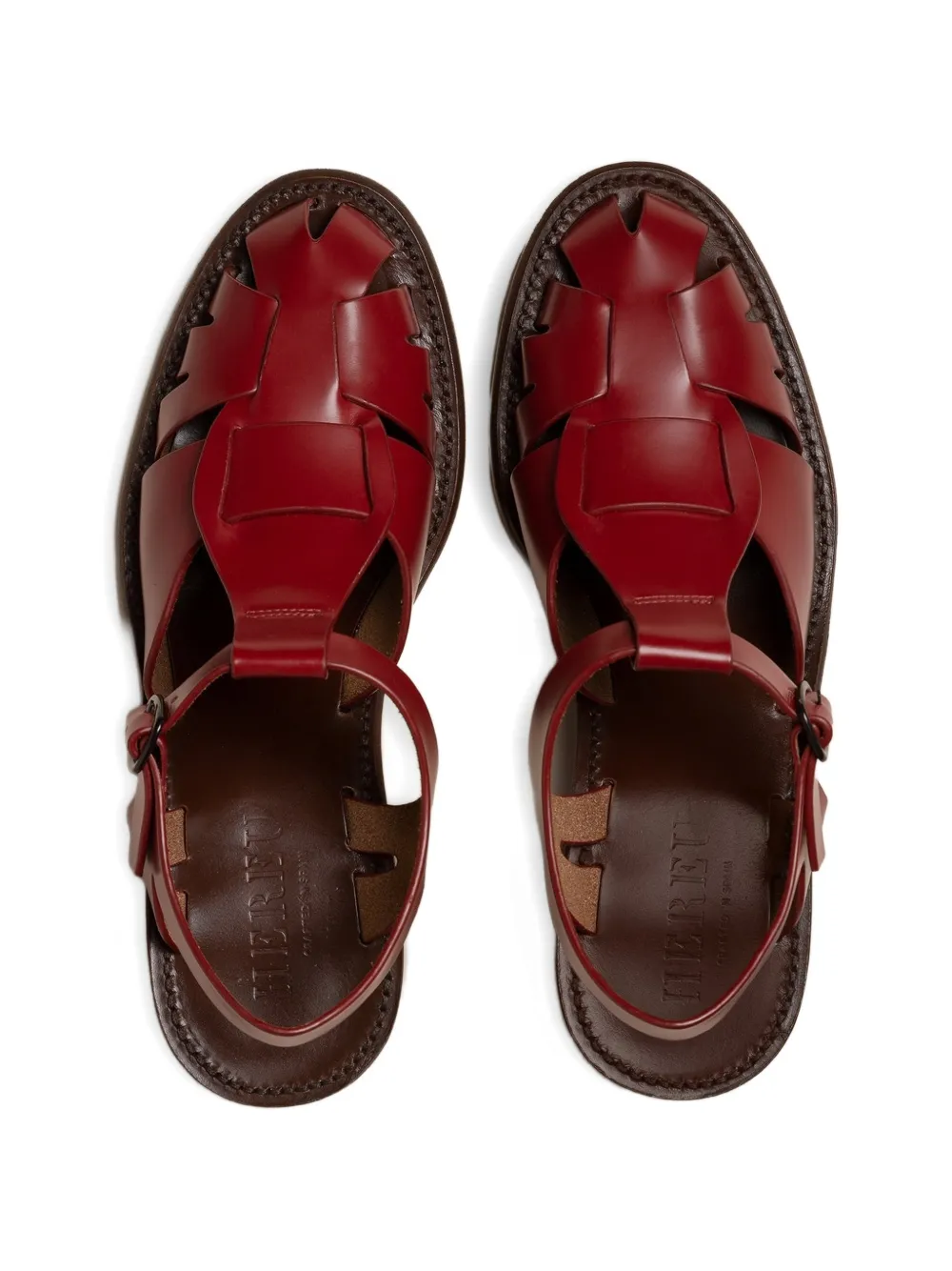 Hereu Pesca sandalen met uitgesneden details en hak Rood