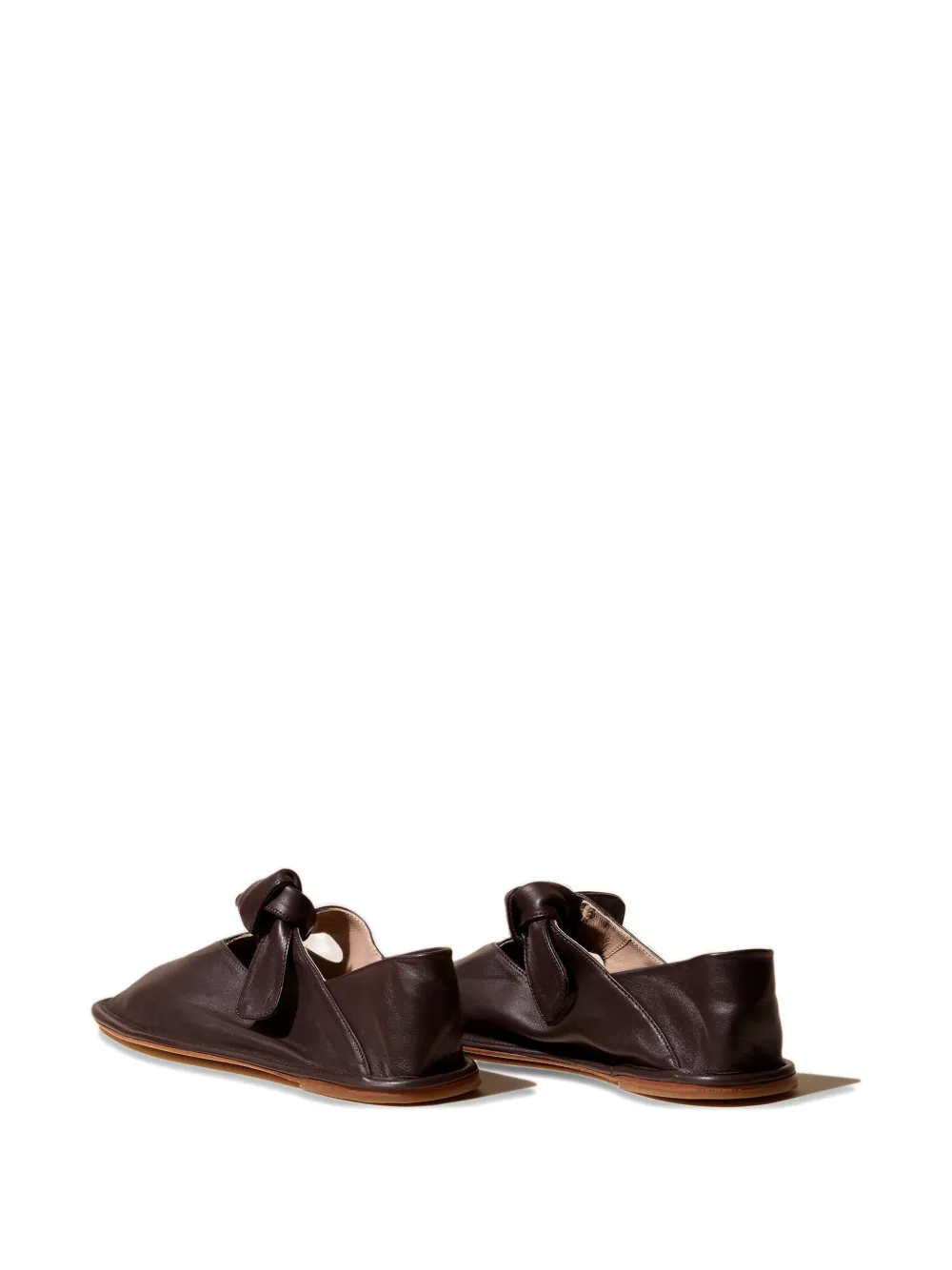 Hereu Llasada ballerina's met strikdetail en vierkante neus Bruin