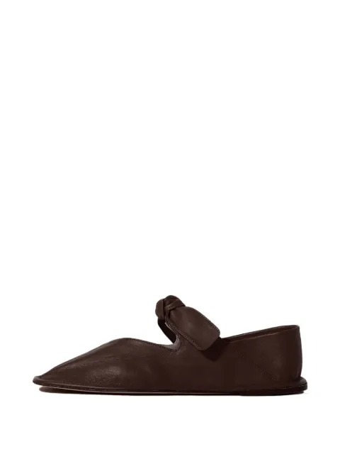 Hereu Llasada bow-detail square-toe ballet flat