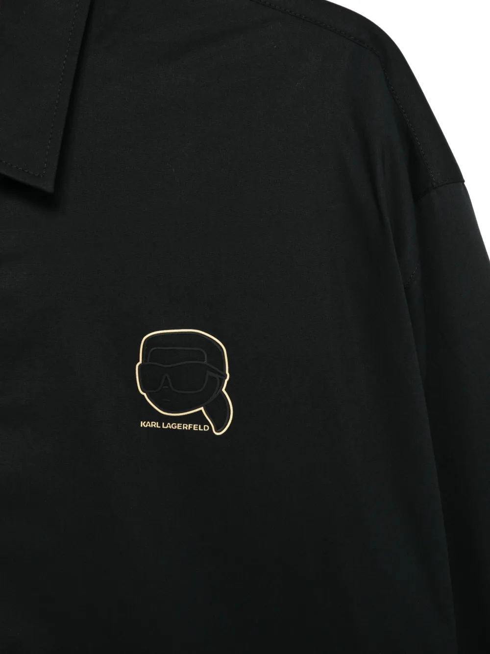 Karl Lagerfeld Overhemd met logo Zwart