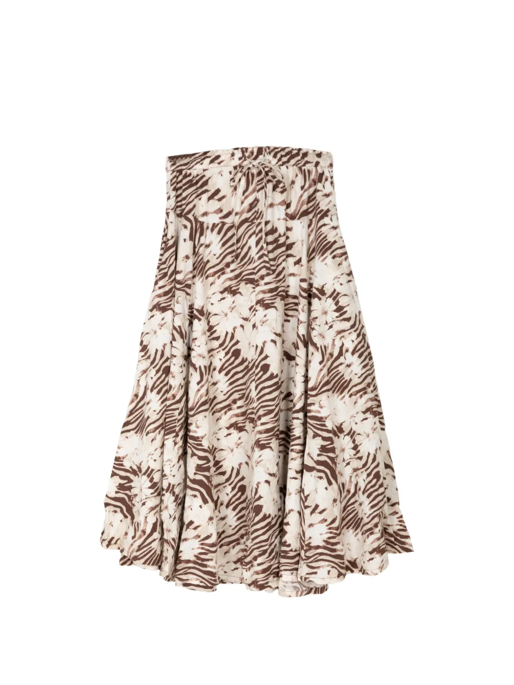 Free People zebra-print skirt - Marrone