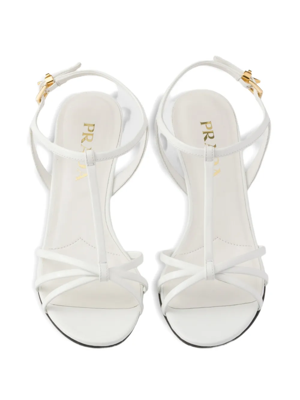 Prada Lakleren sandalen Wit