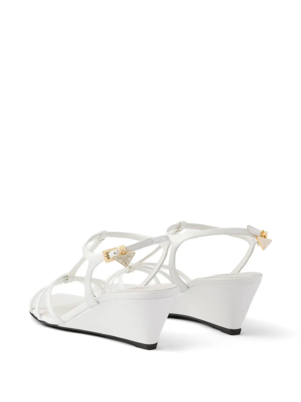 Prada Lakleren sandalen Wit