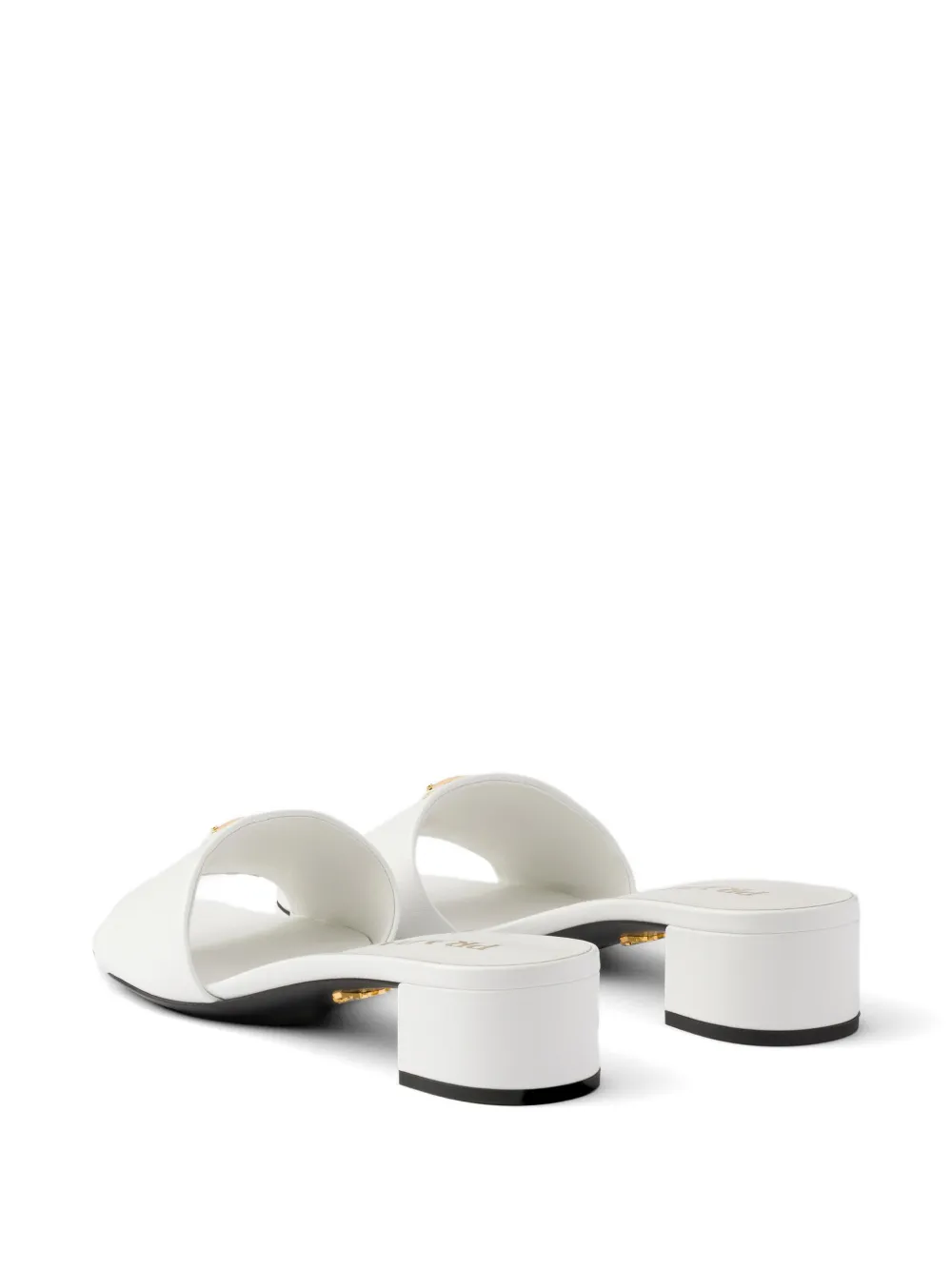 Prada Saffiano lakleren sandalen Wit