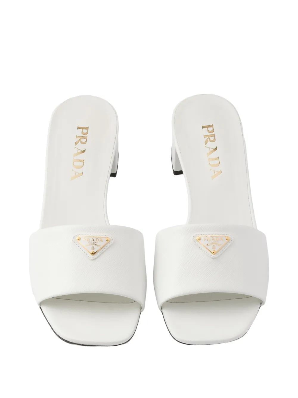 Saffiano patent leather sandals