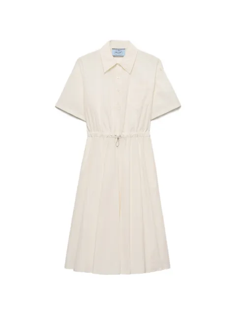 Prada short-sleeved technical pongé dress