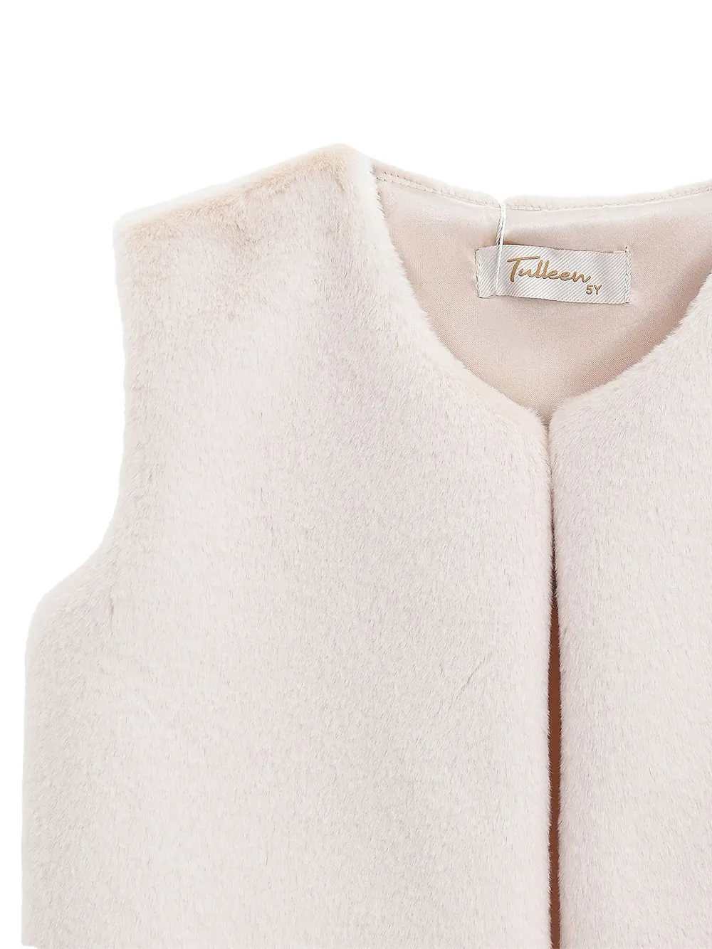 Round-Neck Plush Gilet