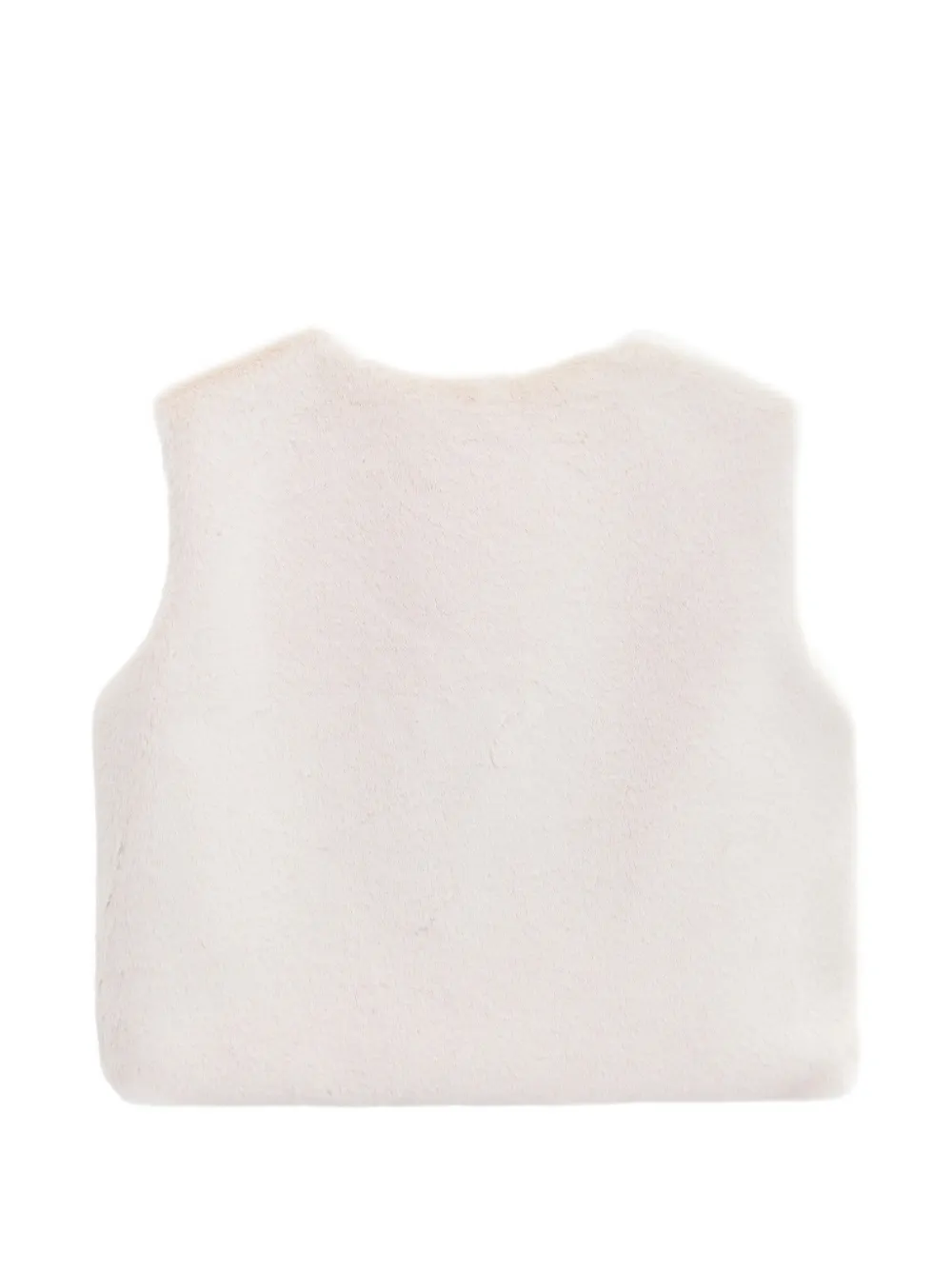 Round-Neck Plush Gilet