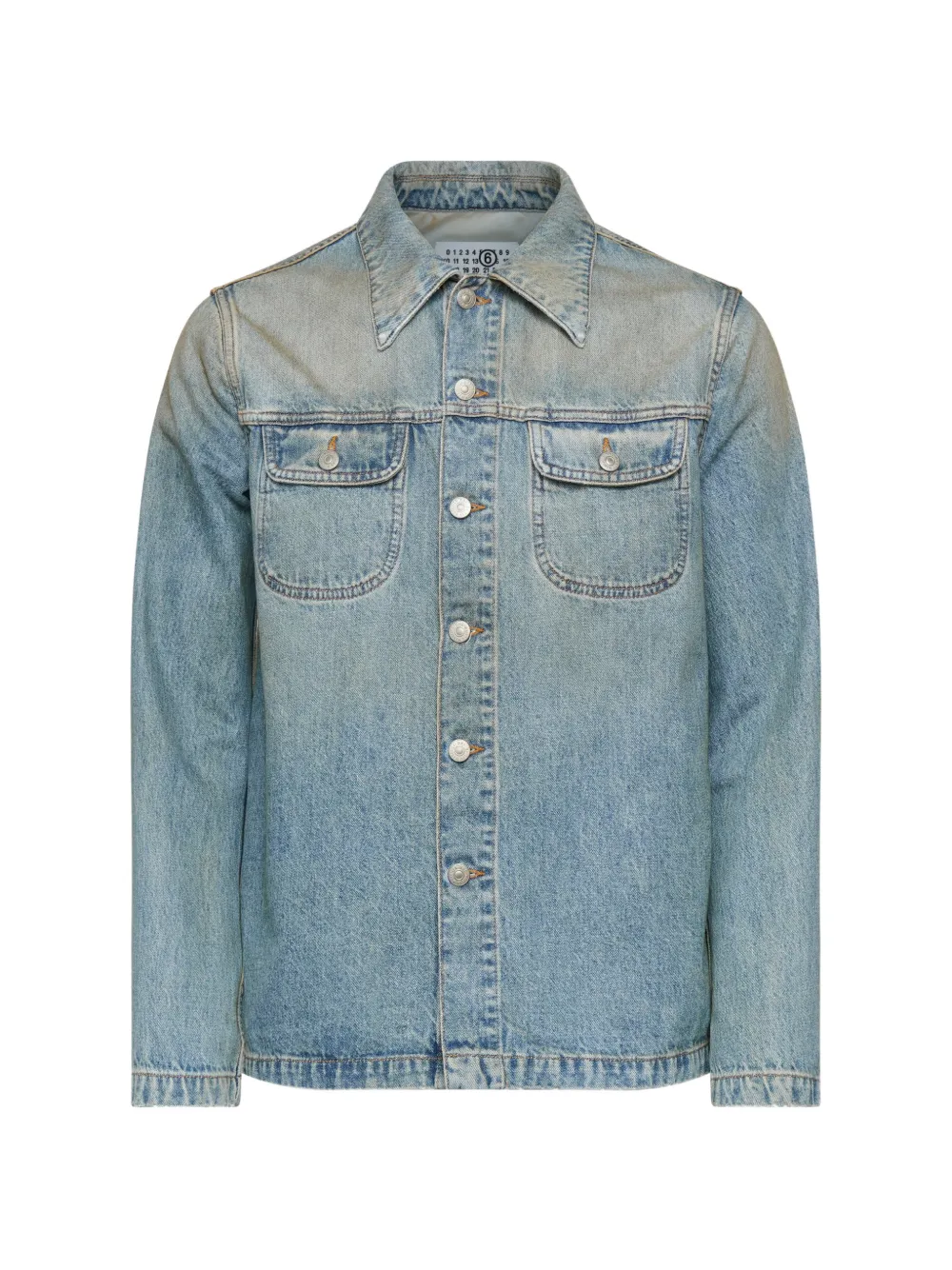 MM6 Maison Margiela Giacca denim con tasche - Blu