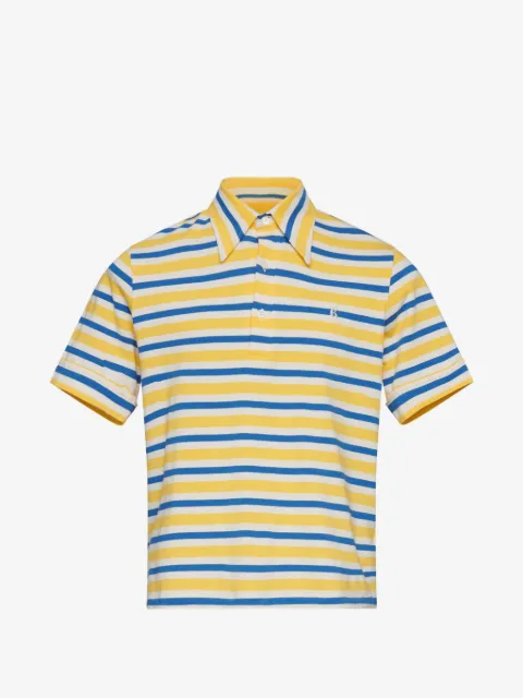 MM6 Maison Margiela playera tipo polo manga corta con rayas estampadas