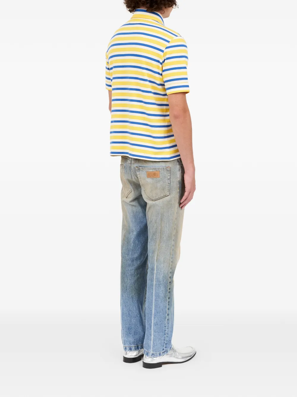 MM6 Maison Margiela Gestreept poloshirt Geel