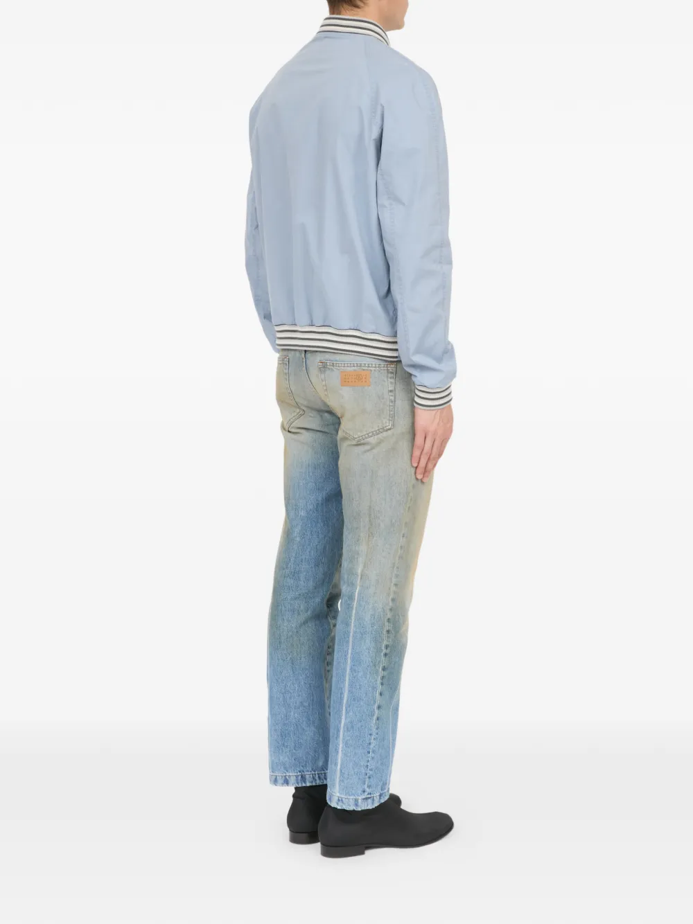 MM6 Maison Margiela Verwassen katoenen bomberjack Blauw