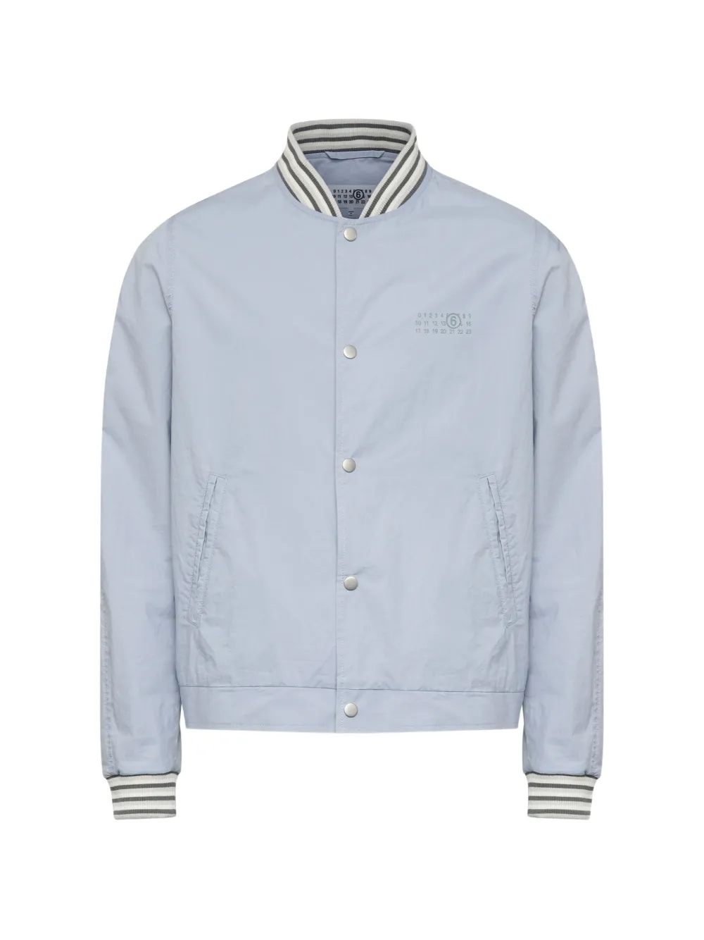 MM6 Maison Margiela Jacke mit geripptem Besatz - Blau