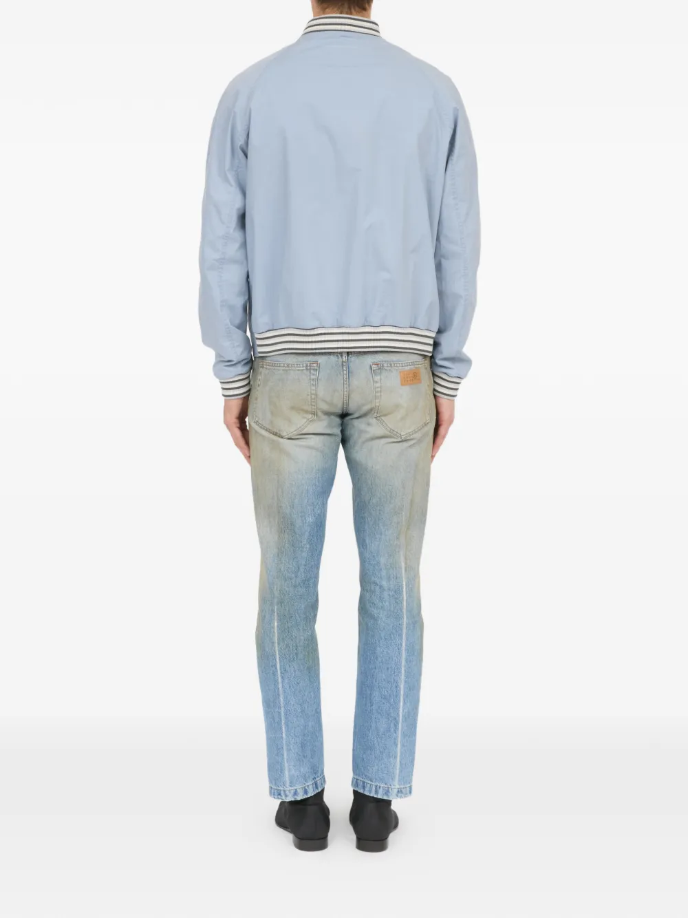 MM6 Maison Margiela Verwassen katoenen bomberjack Blauw