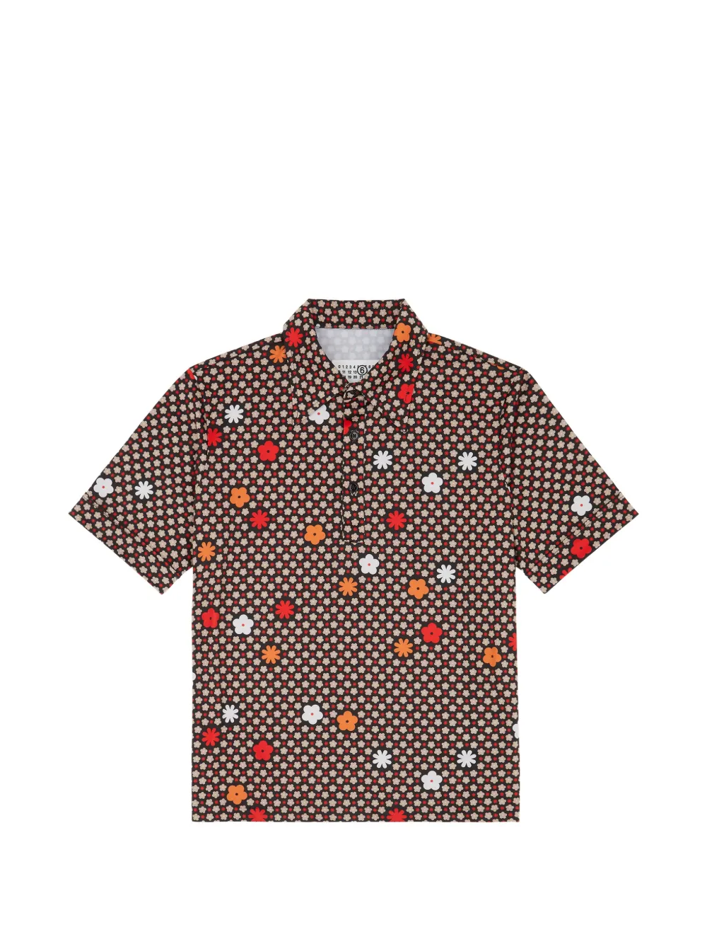 MM6 Maison Margiela Camicia a fiori - Nero