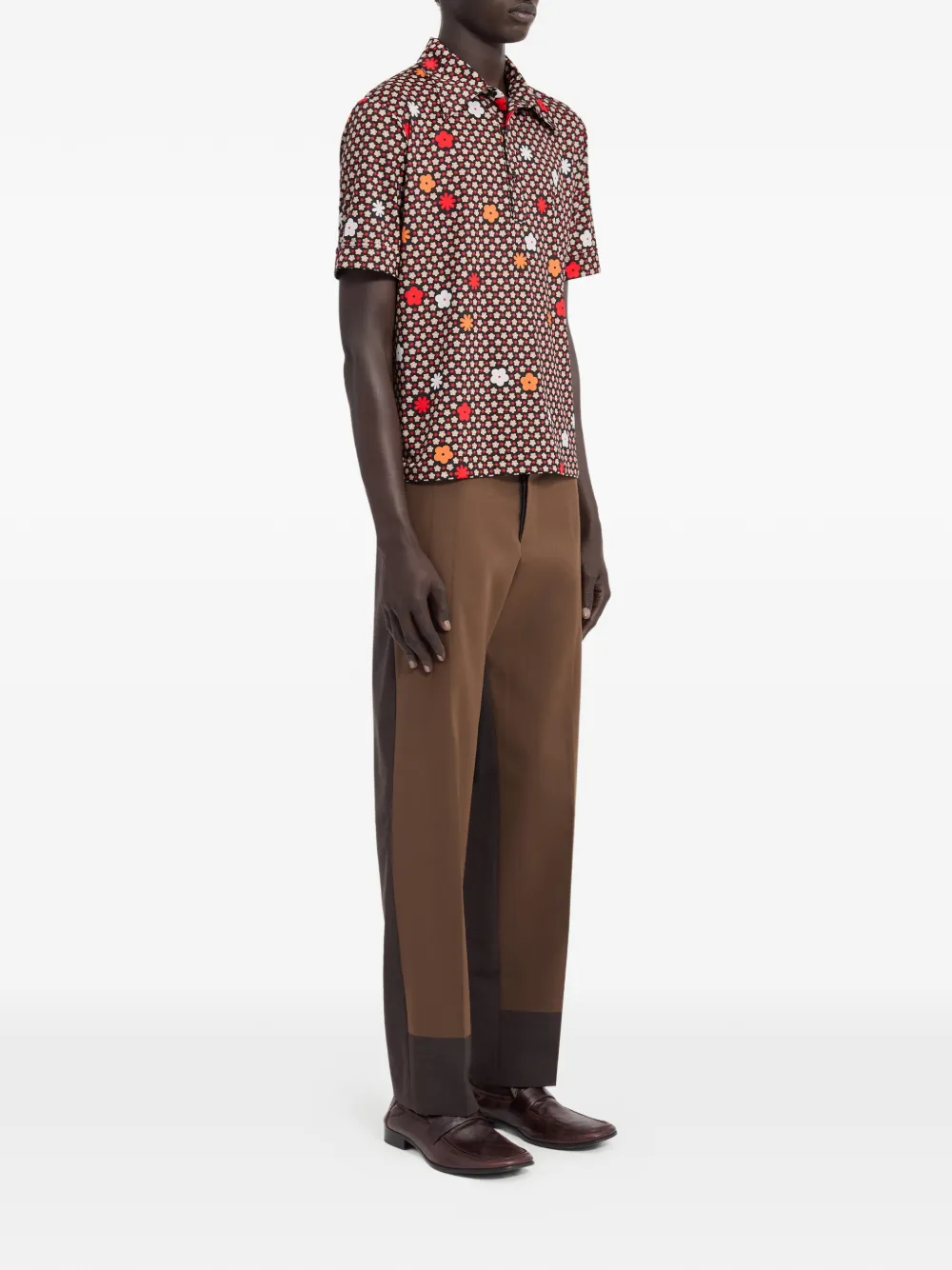 MM6 Maison Margiela Overhemd met bloemenprint Zwart