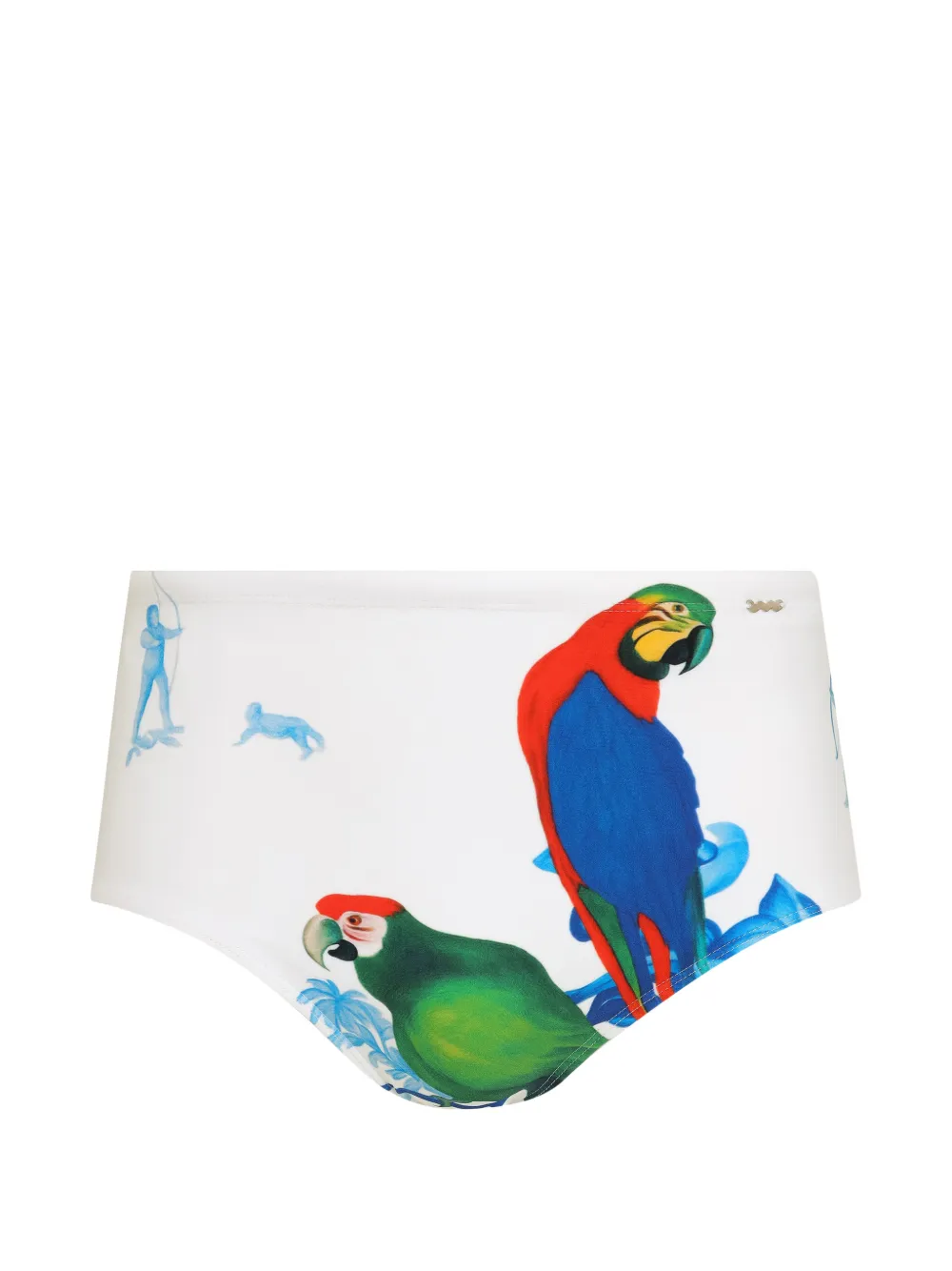 Amir Slama parrot-print swimming trunks - Weiß