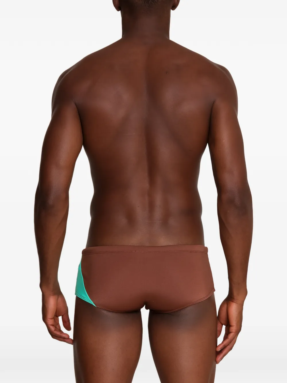 Amir Slama Zwembroek met colourblocking Bruin