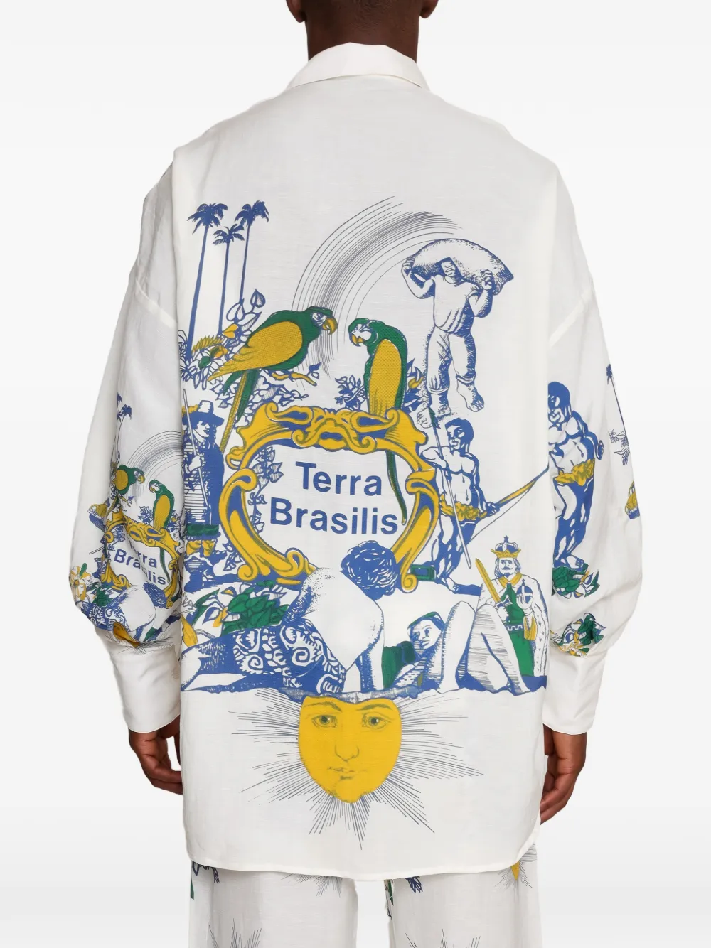 Amir Slama Overhemd met grafische print Wit