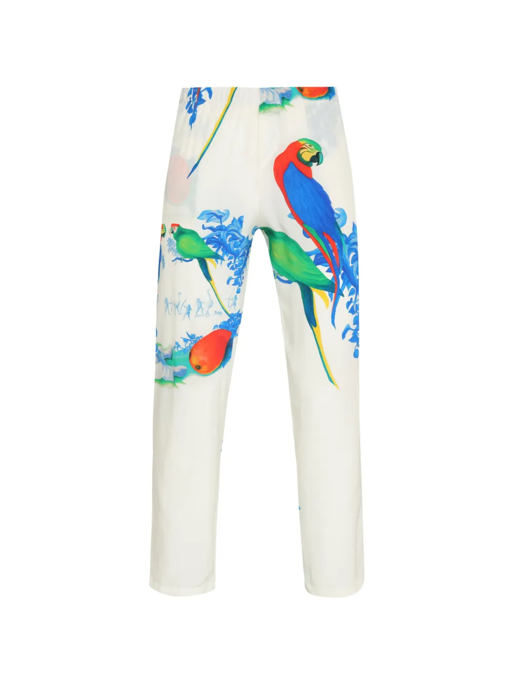 Amir Slama parrot-print trousers - Bianco