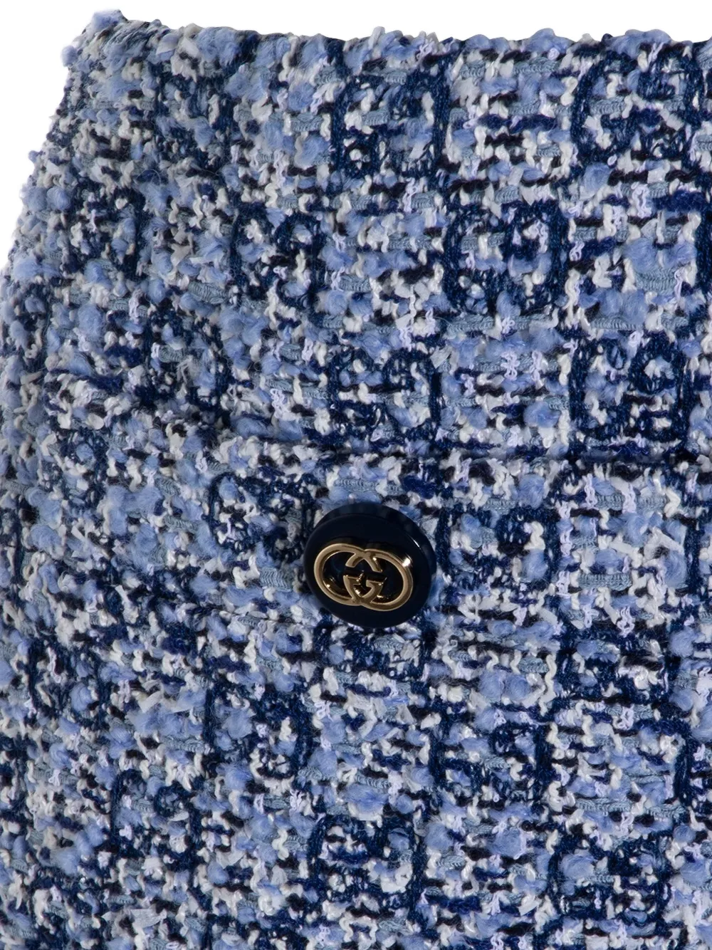  Gucci Button Patterned Mini Skirt - Blue 