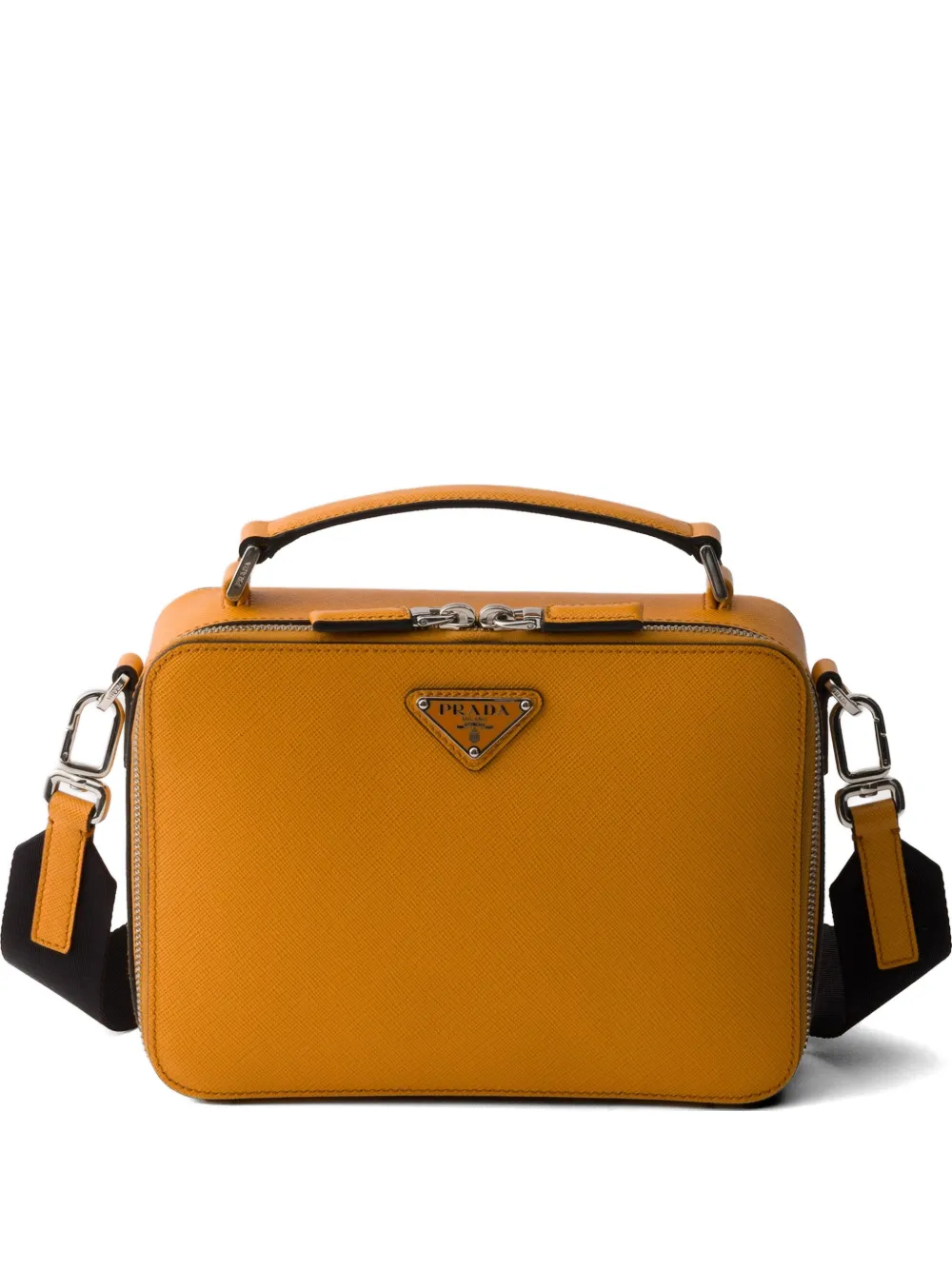 Prada Brique medium Saffiano leather bag - Arancione