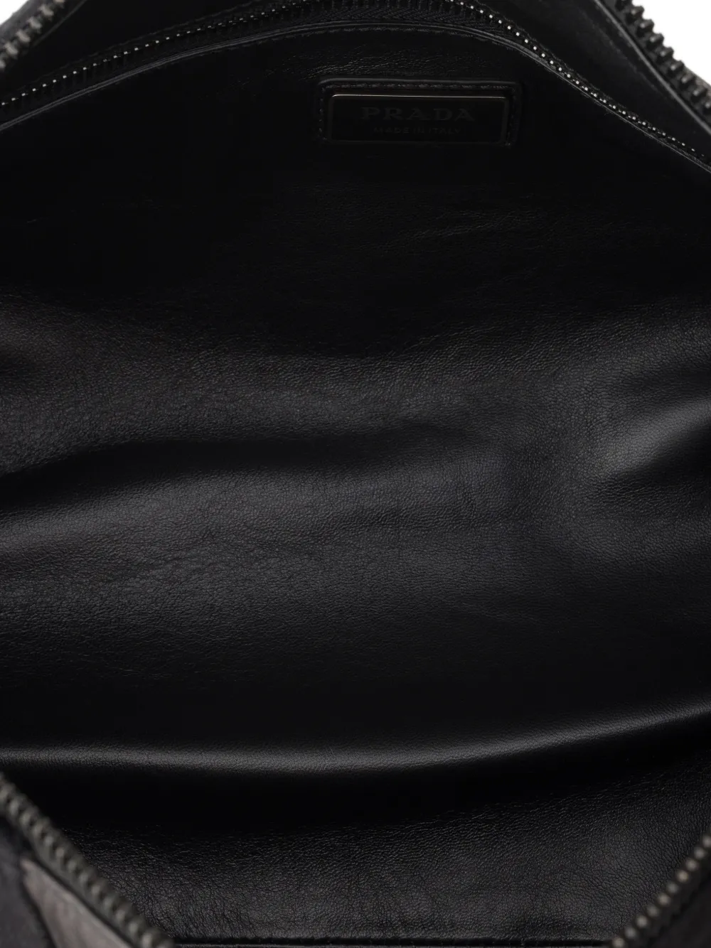 Prada Leren schoudertas Zwart