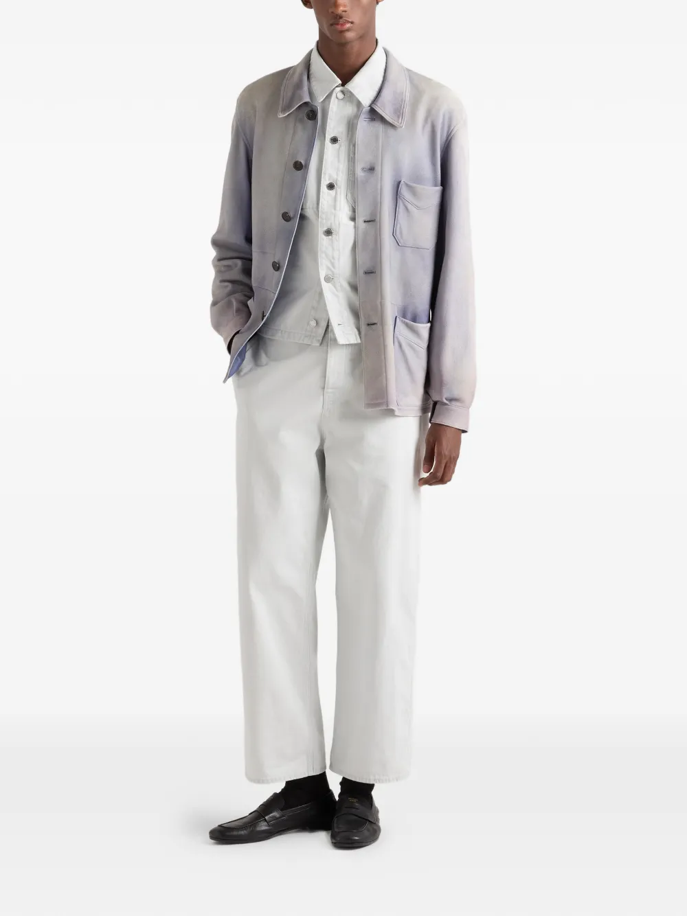 Prada Denim jack Blauw