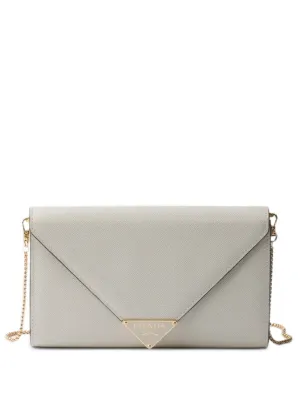 PRADA ゴールド クラッチバッグミニ Natural Crochet and leather mini-pouch | PRADA - United States
