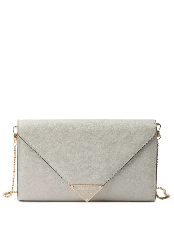 Prada Mini Saffiano Leather Bag in Grey