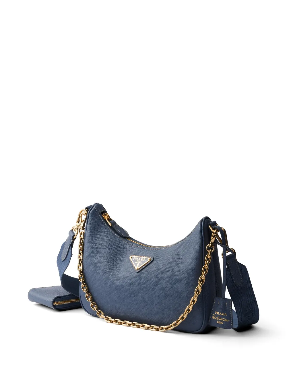 Prada Re-edition 2005 Saffiano Leather Bag - Blue 