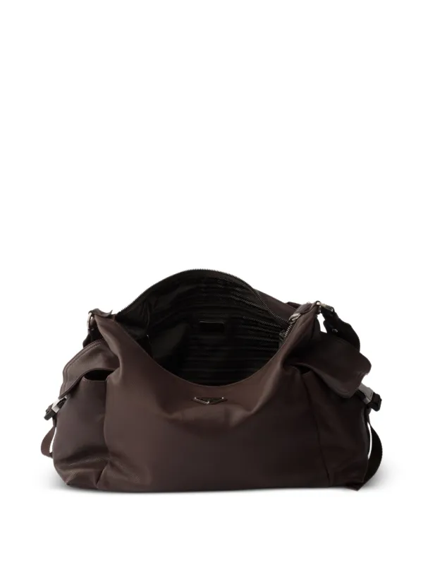 Prada Explore Leather Shoulder Bag | Brown | FARFETCH