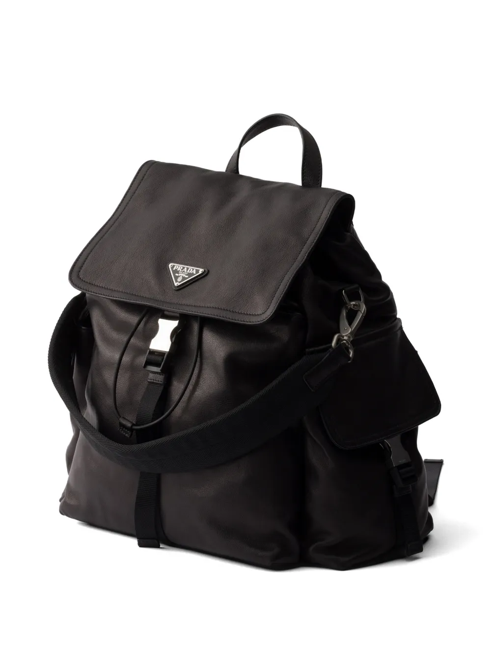  Prada Explore Leather Backpack - Black 
