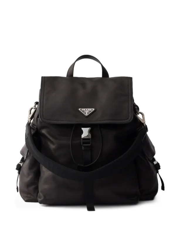 PRADA ブラックバックパック Prada エクスプローラ レザーバックパック | ブラック | FARFETCH JP
