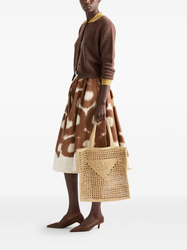 Prada クロシェ ハンドバッグ | ニュートラル | FARFETCH JP