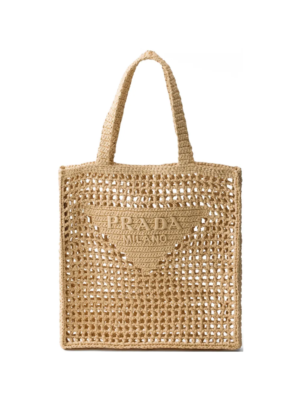 Prada crochet tote bag - Toni neutri